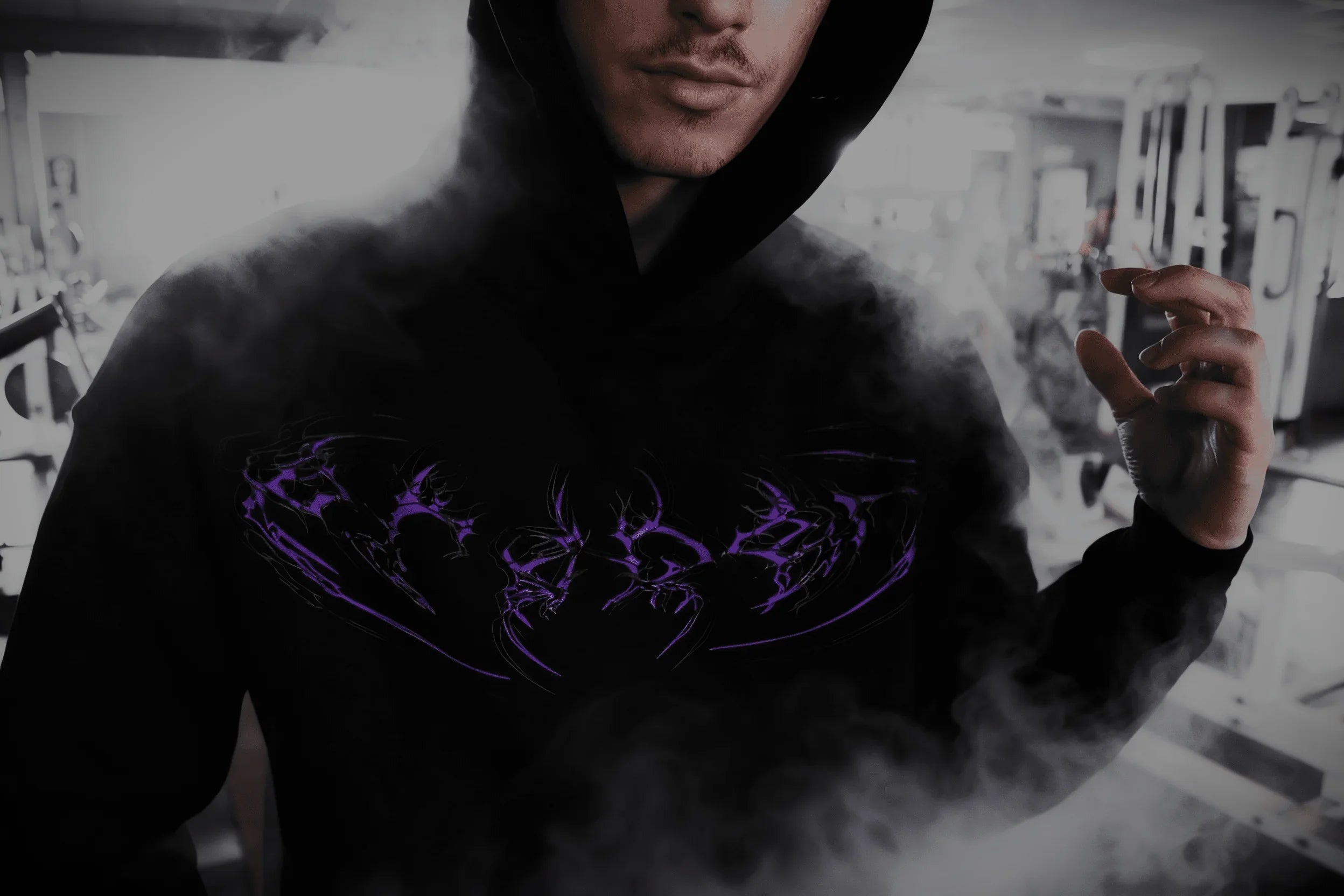 Nightrider Oversized Luxury Hoodie Purple - PRODEN 
