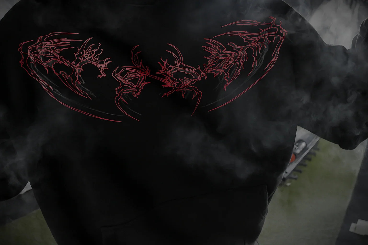 Nightrider Oversized Luxury Hoodie Red - PRODEN 