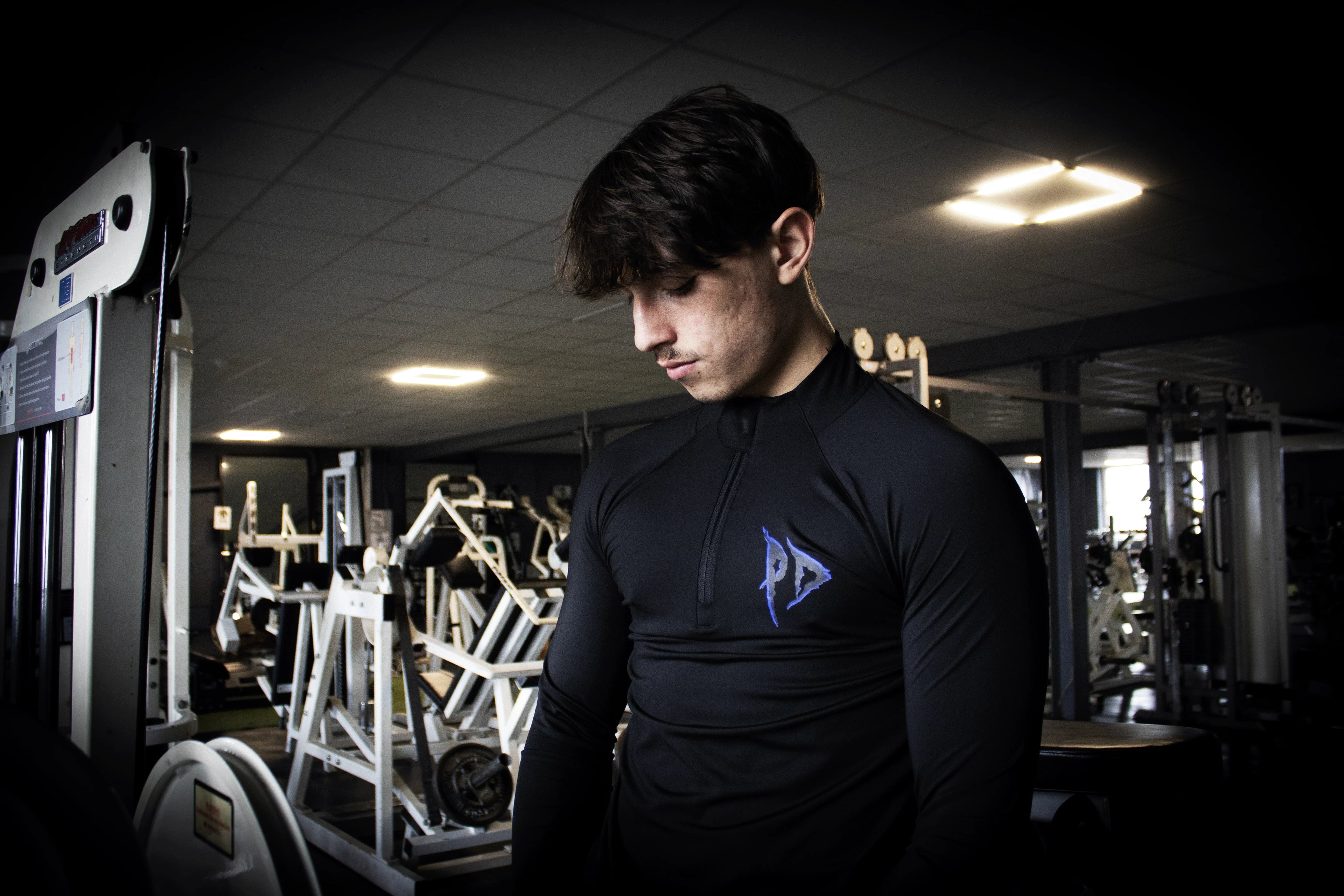 Phantom Dusk Long Sleeve Quarter Zip Compression Blue. - PRODEN 